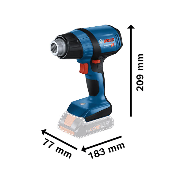 Máy Thổi Hơi Nóng Dùng Pin Bosch GHG 18V-50 Chính Hãng